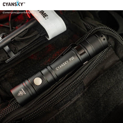 Cyansky P20 EDC Flashlight 1600 Lumens | 240M - Emergency Gear Backpack