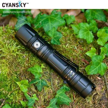 Cyansky P25 V2.0 Outdoor Flashlight 3600LMS 208M - Emergency Gear Backpack
