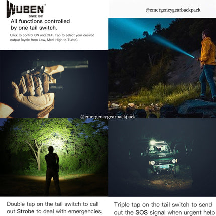 WUBEN E10 OSRAM P9 1200LMS 215M
