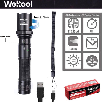 Weltool F1R 1000 Lumens 230M EDC Flashlight