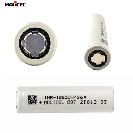 Molicel P26A INR18650 2600mAh 3.6V 35A High Drain Rechargeable Li - ion Battery - Emergency Gear Backpack
