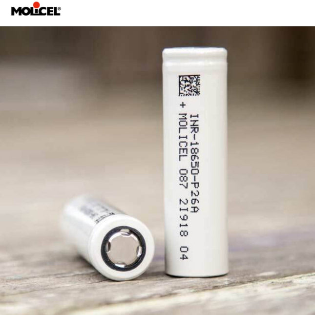Molicel P26A INR18650 2600mAh 3.6V 35A High Drain Rechargeable Li - ion Battery - Emergency Gear Backpack