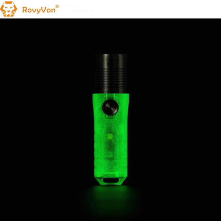 RovyVon Aurora A25 White/RED Green GITD Keychain Flashlight - Emergency Gear Backpack