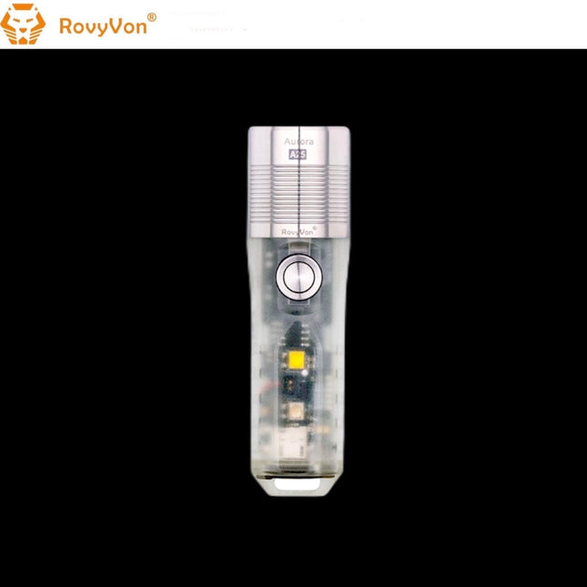 RovyVon Aurora A25 White/RED Green GITD Keychain Flashlight - Emergency Gear Backpack