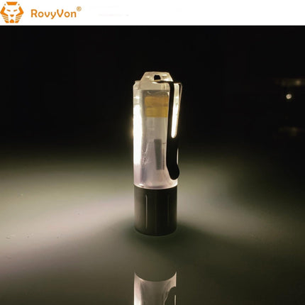 RovyVon Aurora A25 White/UV Green GITD 1000 Lumens EDC Keychain Flashlight - Emergency Gear Backpack