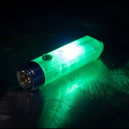 RovyVon Aurora A5x White/UV Green GITD Keychain Flashlight - Emergency Gear Backpack