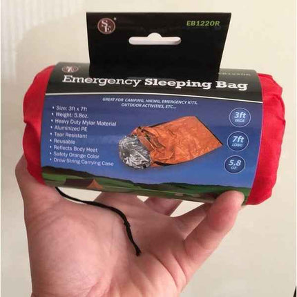Emergency Aluminized PE Sleeping Bag - Emergency Gear Backpack