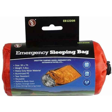 Emergency Aluminized PE Sleeping Bag - Emergency Gear Backpack