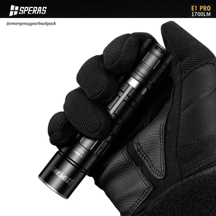 SPERAS E1 PRO 1700 Lumens 284M EDC Flashlight - Emergency Gear Backpack