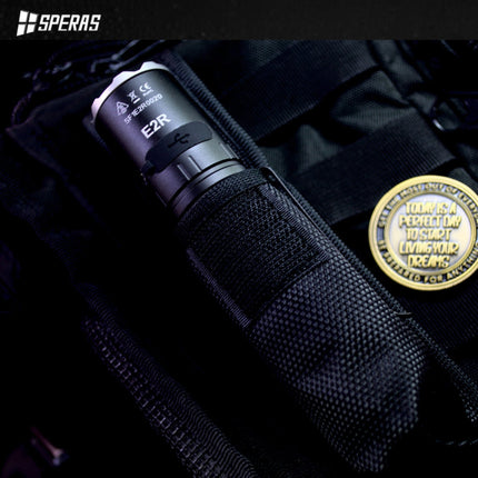 SPERAS E2R 1500LMS 267M 21700 EDC Flashlight - Emergency Gear Backpack