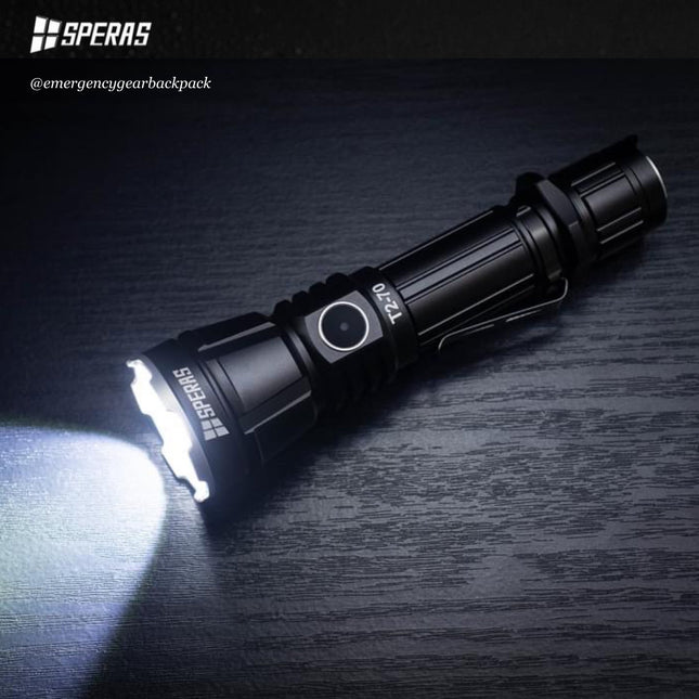SPERAS T2 - 70 3300LMS 280M Tactical Flashlight - Emergency Gear Backpack