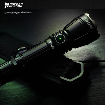 SPERAS T2 - 70 3300LMS 280M Tactical Flashlight - Emergency Gear Backpack