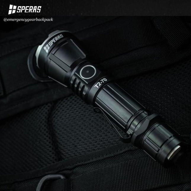 SPERAS T2 - 70 3300LMS 280M Tactical Flashlight - Emergency Gear Backpack