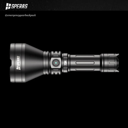 SPERAS T3R 1600 Lumens 1095M Noiseless Tactical Flashlight - Emergency Gear Backpack