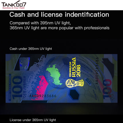 TANK007 CI05 Uniform UV LED Flashlight for CSI and Forensic - Emergency Gear Backpack