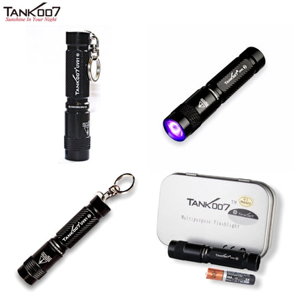 TANK007 UV01 365nm 1W Mini Keychain UV Flashlight - Emergency Gear Backpack