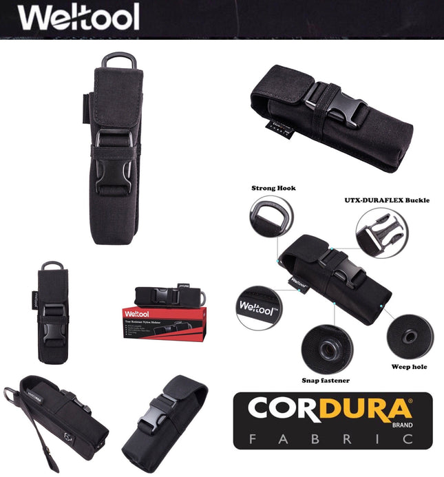 Weltool FH5 Tactical CORDURA Flashlight Holster - Emergency Gear Backpack