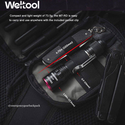 Weltool M7 - RD Red Light (625nm) - Emergency Gear Backpack