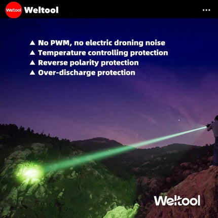 Weltool T10 - HG Green Light 994 Lumens 795M Searchlight - Emergency Gear Backpack