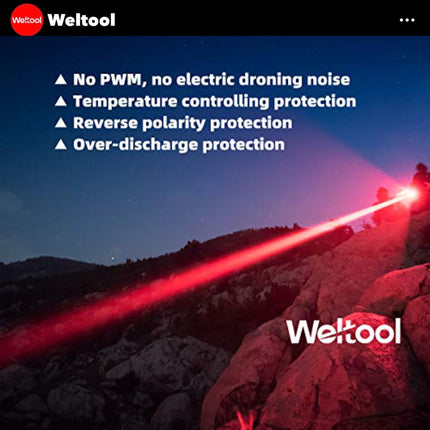 Weltool T10 - HR Red Light 342 Lumens 450M Searchlight - Emergency Gear Backpack