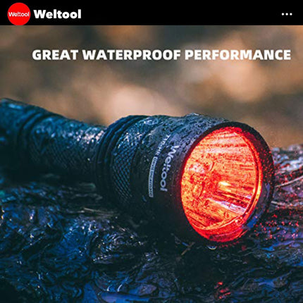 Weltool T10 - HR Red Light 342 Lumens 450M Searchlight - Emergency Gear Backpack
