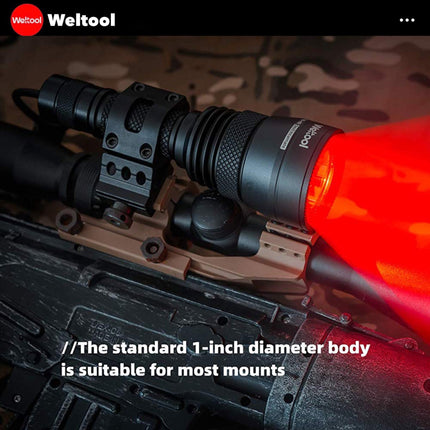 Weltool T10 - HR Red Light 342 Lumens 450M Searchlight - Emergency Gear Backpack