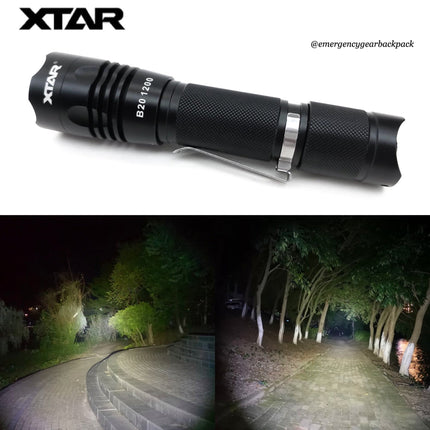 XTAR B20 1200 Sports Flashlight 1200LMS 240M - Emergency Gear Backpack
