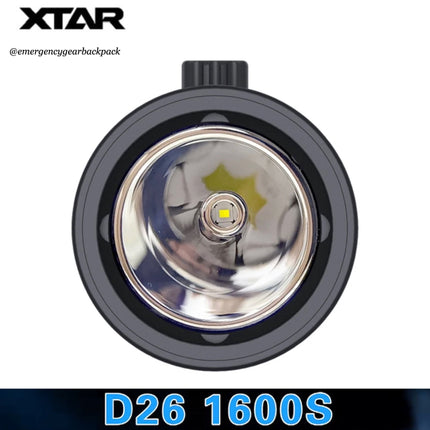 XTAR D26 1600S 100M Diving Flashlight - Emergency Gear Backpack