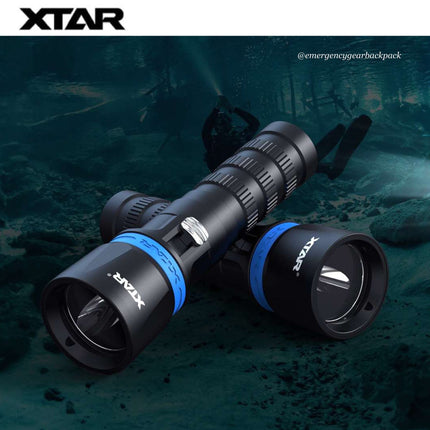 XTAR DS1 1000LMS 282M Spearfishing Diving Flashlight - Emergency Gear Backpack