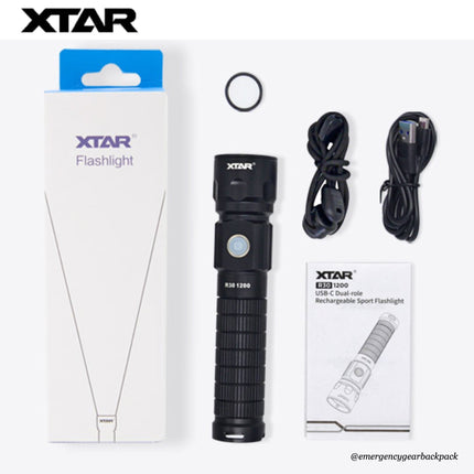 XTAR R30 1200 Lumens 226M EDC Flashlight - Emergency Gear Backpack