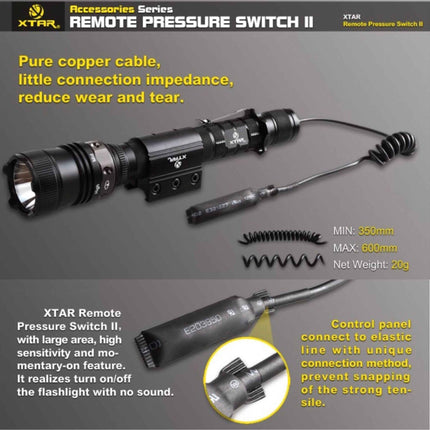 XTAR Tactical Remote Pressure Switch II for XTAR TZ20 - Emergency Gear Backpack