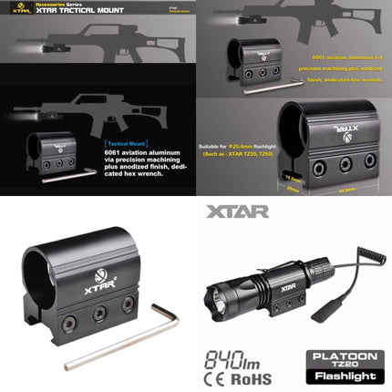XTAR TZ20 Tactical Flashlight Weapon Mount - Emergency Gear Backpack